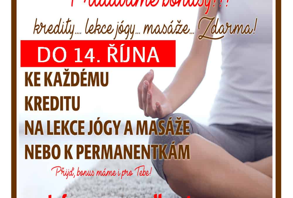 od 19. srpna do 14. října – PŘIDÁVÁME BONUSY KE KAŽDÉMU KREDITU A PERMANENTCE!